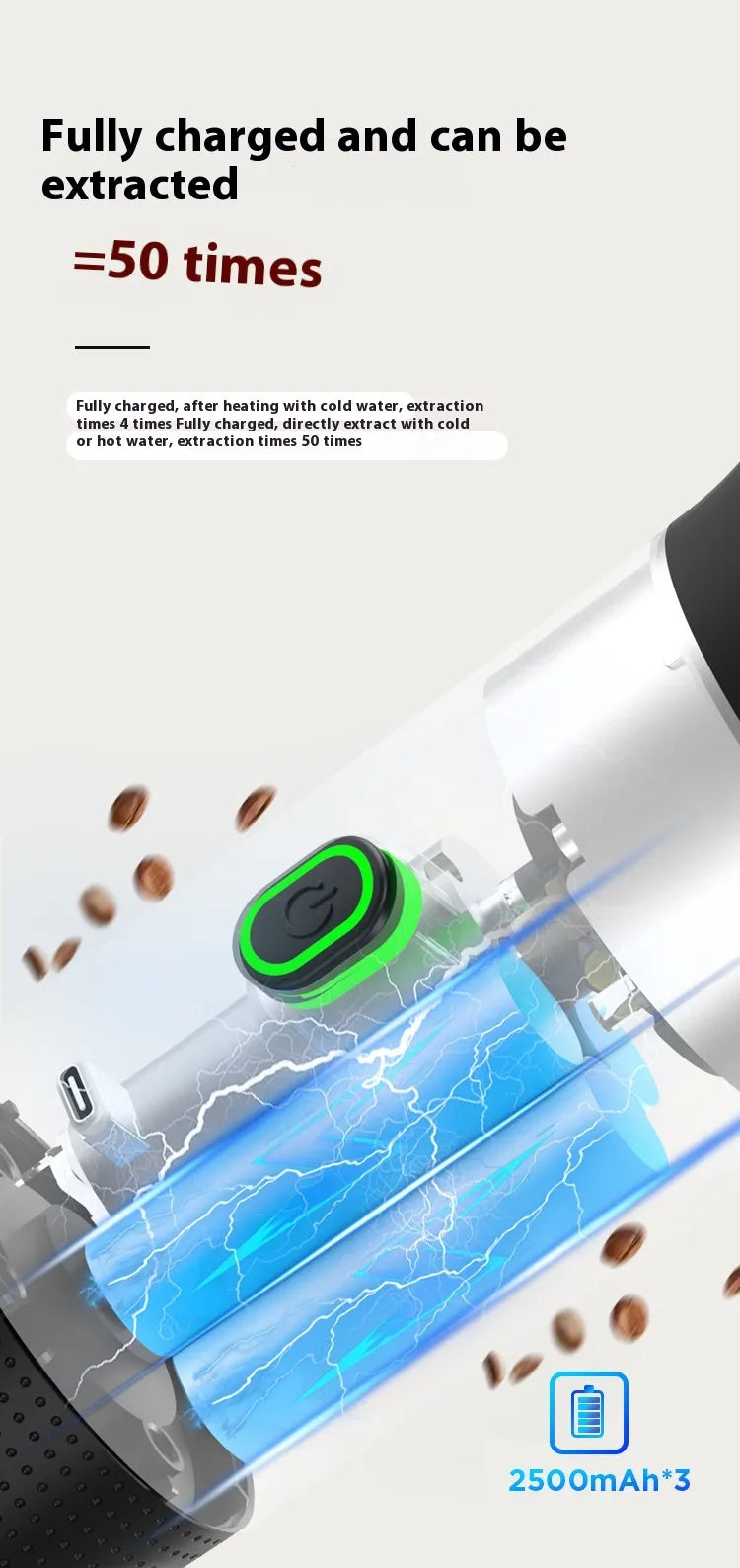 Máquina de Cápsulas de Café Eléctrica Inalámbrica Portátil